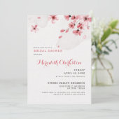 Cherry Blossom Bridal Dusche Einladung (Stehend Vorderseite)