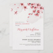 Cherry Blossom Bridal Dusche Einladung (Vorne/Hinten)