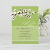 Cherry Blossom Bridal Dusche Einladung (Apfel) (Stehend Vorderseite)