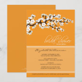 Cherry Blossom Bridal Dusche Einladung (orange) (Vorne/Hinten)