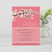 Cherry Blossom Bridal Dusche Einladung (pink) (Stehend Vorderseite)