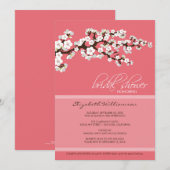 Cherry Blossom Bridal Dusche Einladung (pink) (Vorne/Hinten)