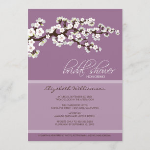 Cherry Blossom Bridal Shower Invitation (Lavendel) Einladung