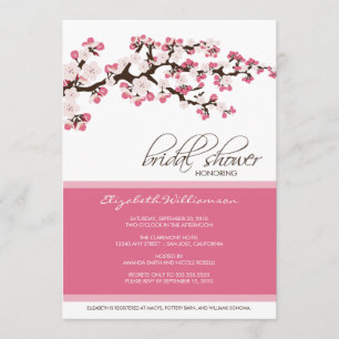 Cherry Blossom Bridal Shower Invitation (Rose) Einladung