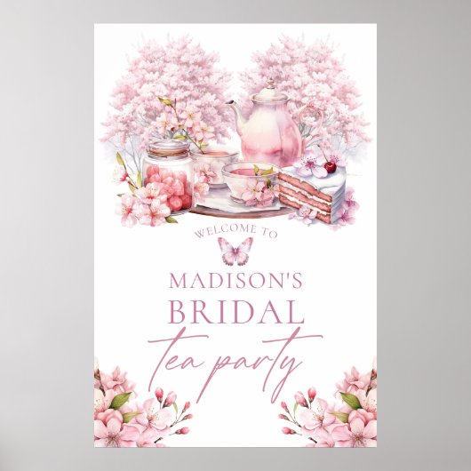Cherry Blossom Bridal Tea Dusche Poster (Vorne)