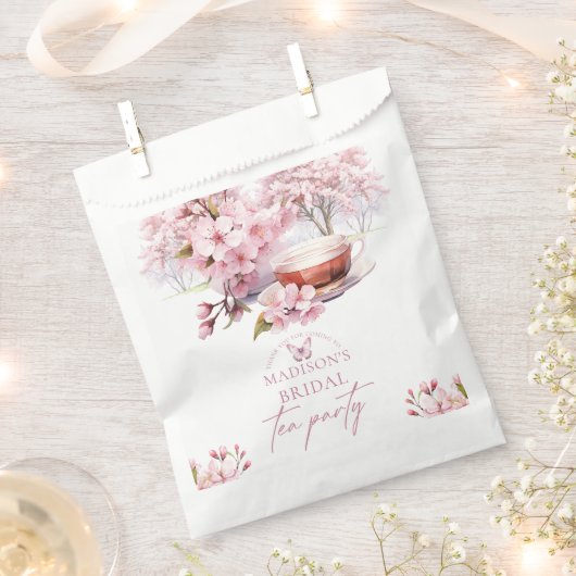 Cherry Blossom Bridal Tee Custom Geschenktütchen (Ausgeschnitten)