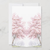 Cherry Blossom Bridal Teezeremonie auf dem Wasser Einladung (Rückseite)