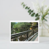Cherry Blossom Bridge in Kinosaki Postkarte (Stehend Vorderseite)