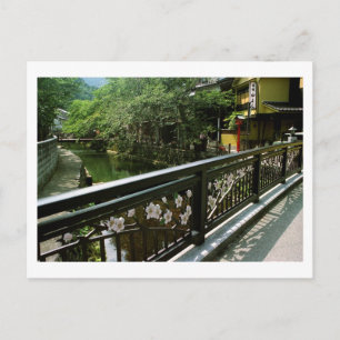 Cherry Blossom Bridge in Kinosaki Postkarte