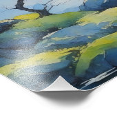 Cherry Blossom Bridge Wasserfarben Kunst, Dichtung Fotodruck (Ecke)