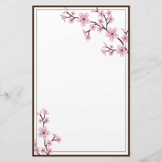 Cherry Blossom Briefpapier (Vorderseite)