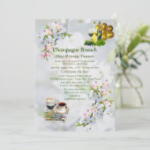 Cherry Blossom Brunch Ankündigungen (Stehend Vorderseite)