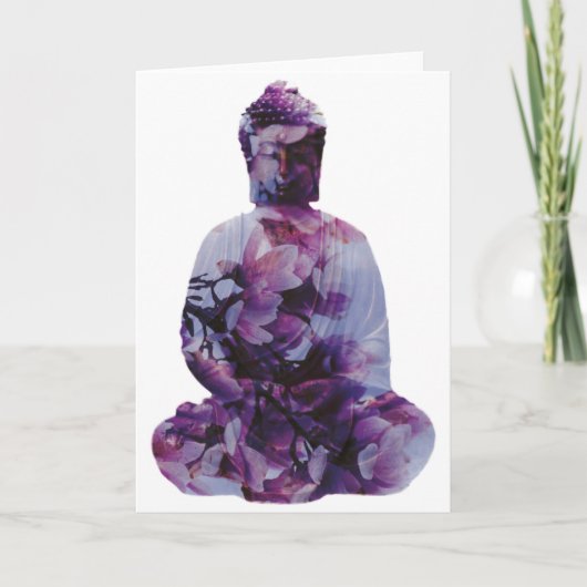 Cherry Blossom Buddha Karte (Vorderseite)