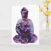 Cherry Blossom Buddha Karte (Gelbe Blume)