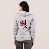 Cherry Blossom Butterflies Hoodie (Schwarz voll)