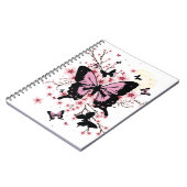 Cherry Blossom Butterflies Notizblock (Linke Seite)