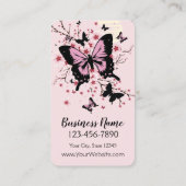 Cherry Blossom Butterflies Visitenkarte (Rückseite)