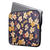 Cherry Blossom Butterfly Asian Print Laptopschutzhülle (Vorderseite Links)