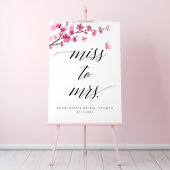 Cherry Blossom Butterfly Pink Brautparty Zeichen Poster