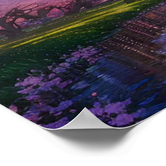 Cherry Blossom Canal Poster (Ecke)