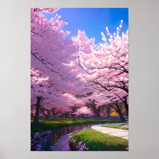 Cherry Blossom Canal Poster (Vorne)