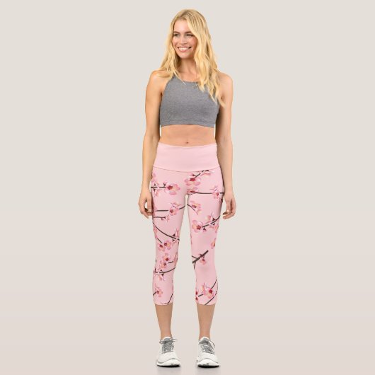 Cherry Blossom Capri Leggings (Vorderseite)