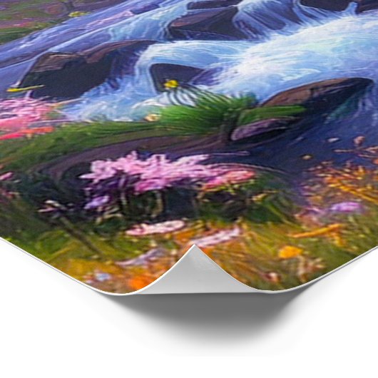 Cherry Blossom Cascade Poster (Ecke)