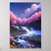 Cherry Blossom Cascade Poster (Vorne)