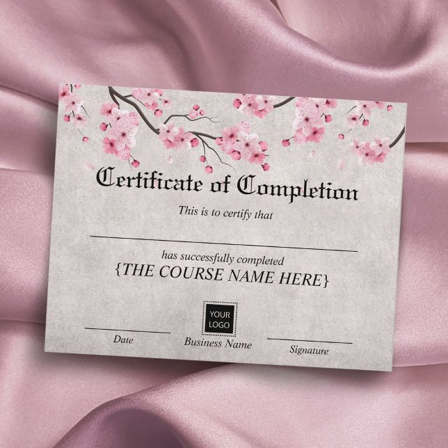 Cherry Blossom Certificate of Completion Award (Von Creator hochgeladen)