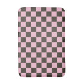 Cherry blossom checkered board pattern badematte (Vorderseite Vertikal)