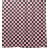 Cherry blossom checkered board pattern duschvorhang (Vorderseite)