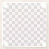 Cherry blossom checkered board pattern glasuntersetzer (Rückseite)