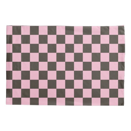 Cherry blossom checkered board pattern kissenbezug (Rückseite-Links)