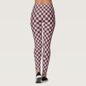 Cherry blossom checkered board pattern leggings (Rückseite)