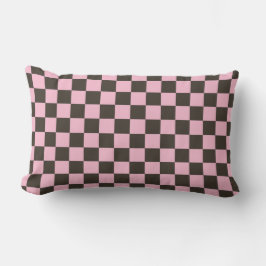 Cherry blossom checkered board pattern lendenkissen