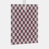 Cherry blossom checkered board pattern ornament aus glas (Vorderseite Rechts)