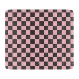 Cherry blossom checkered board pattern schneidebrett
