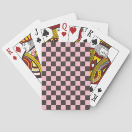 Cherry blossom checkered board pattern spielkarten