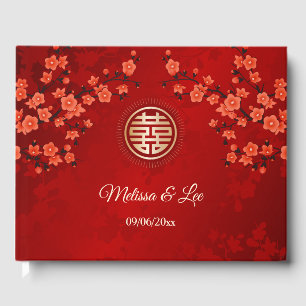 Cherry Blossom Chinese Wedding Gästebuch