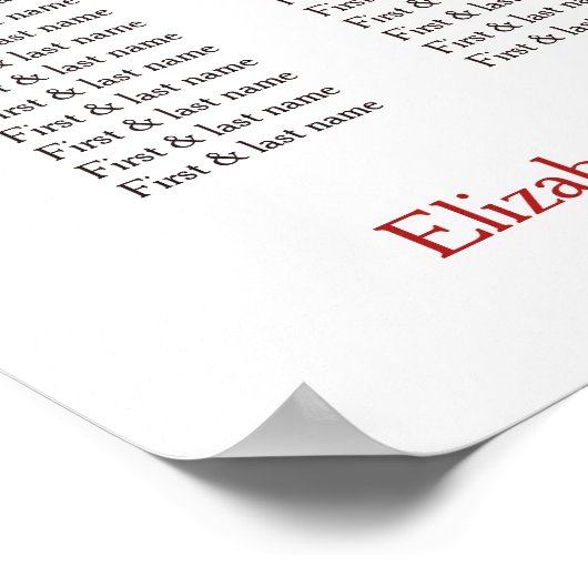 Cherry Blossom Chinese Wedding Seating Chart Poster (Ecke)