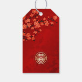 Cherry Blossom Chinese Wedding Welcome Geschenkanhänger (Rückseite)