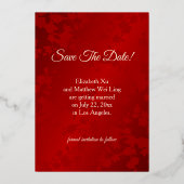 Cherry Blossom chinesische Hochzeit retten das Dat Folieneinladung (Rückseite)