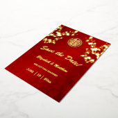 Cherry Blossom chinesische Hochzeit retten das Dat Folieneinladung (Gedreht)