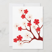 Cherry Blossom Chinesisches New Year Party Einladung (Rückseite)