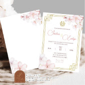 Cherry Blossom Chinoiserie Chinese Wedding Einladung