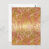 Cherry Blossom Chiyogami Postkarte (Vorne/Hinten)