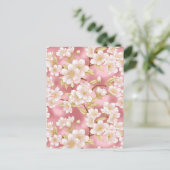 Cherry Blossom Chiyogami Postkarte (Stehend Vorderseite)