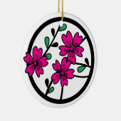 CHERRY BLOSSOM CIRCLE KERAMIK ORNAMENT (Rechts)