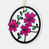 CHERRY BLOSSOM CIRCLE KERAMIK ORNAMENT (Links)