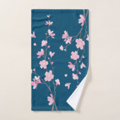 Cherry Blossom - Classic Blue Badhandtuch Set (Handtuch)